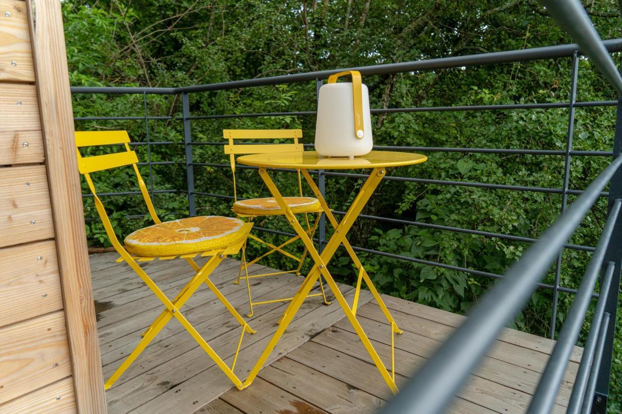 Le Moonloft Insolite Tiny-House Dans Les Arbres & 1 Seance De Sauna Pour 2 Avec Vue Panoramique Osenbach Exterior photo