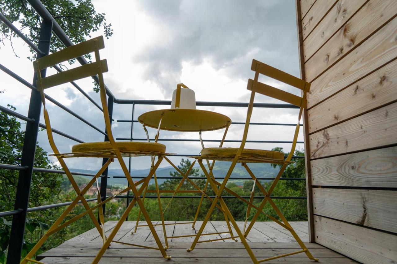 Le Moonloft Insolite Tiny-House Dans Les Arbres & 1 Seance De Sauna Pour 2 Avec Vue Panoramique Osenbach Exterior photo