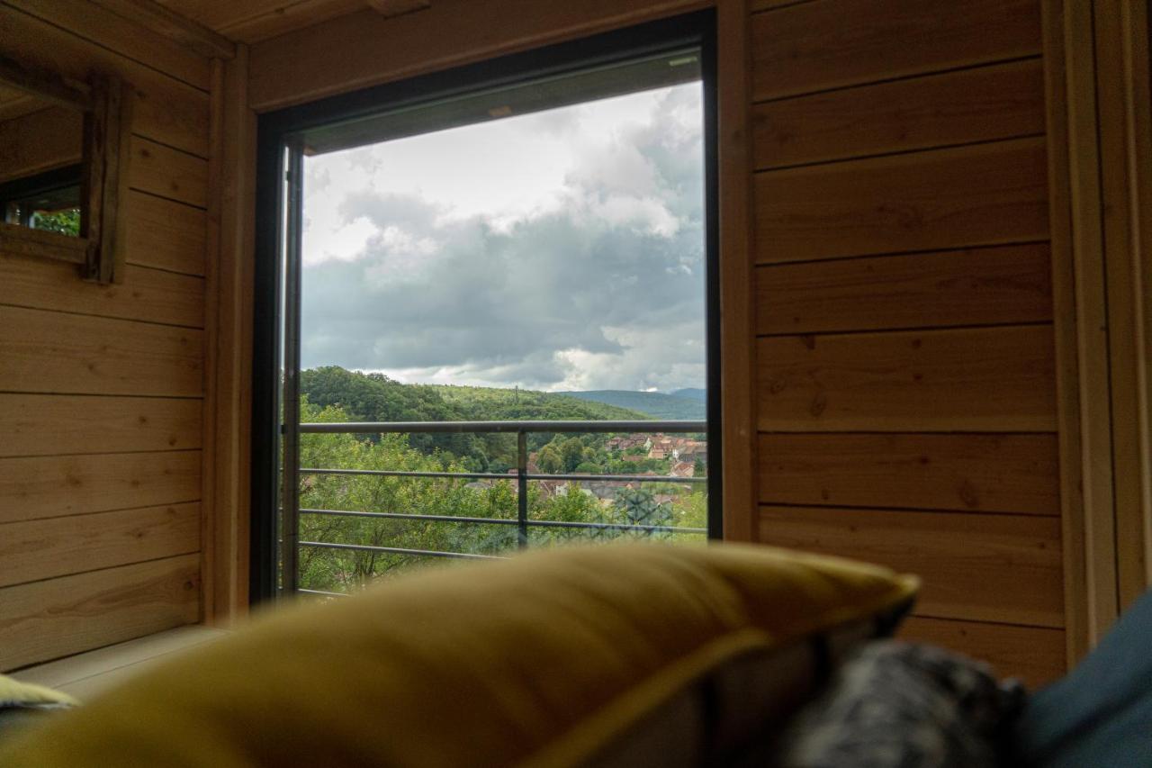 Le Moonloft Insolite Tiny-House Dans Les Arbres & 1 Seance De Sauna Pour 2 Avec Vue Panoramique Osenbach Exterior photo